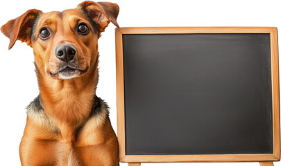 dog, canine, pet, animal, holding, carrying, signboard, sign, message, communication, cute, adorable, transparent PNG, transparent background