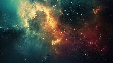 Fototapeta premium Mesmerizing Nebula Celestial Light Show in Cosmic Grandeur