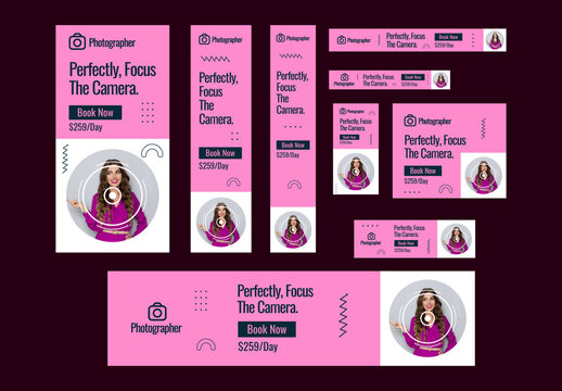 Photography Web Banner Ads Template