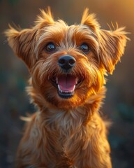 Fototapeta premium A Happy Yorkshire Terrier