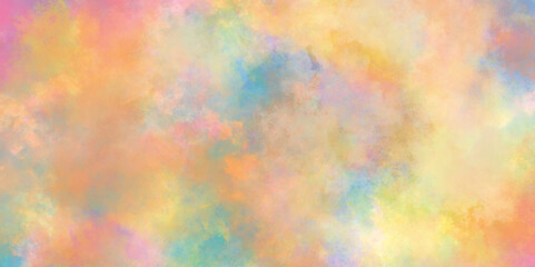 Abstract colorful and bright painted watercolor background design, Abstract Painted Brush stroked painting of smooth and polished watercolor, beautiful hues of yellow pink in hand painted watercolor.