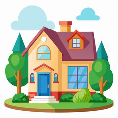 Fototapeta premium House vector on white background