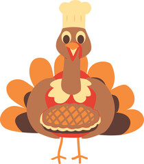 Thanksgiving bird element for Thanksgiving decoration.