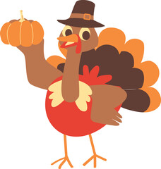 Thanksgiving bird element for Thanksgiving decoration.