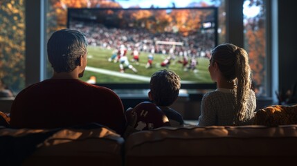 Obraz premium Thanksgiving Football Tradition: A 3D Family Gathering