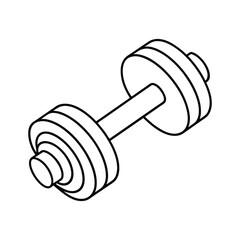 Dumbell Drawing Design Vector Illustration Clipart Eps