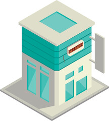 Mini Market Isometric Design
