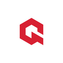 Hexagon Letter Q logo design vector template
