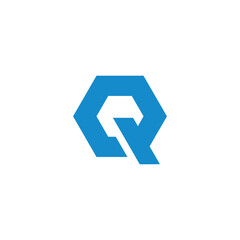 Hexagon Letter Q logo design vector template