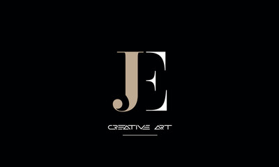 JE, EJ, J, E abstract letters logo monogram