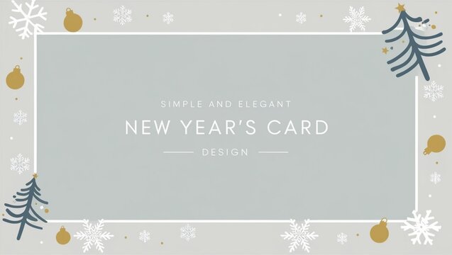 a festive bright New Year's card