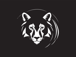 Black animals logo icon on white background