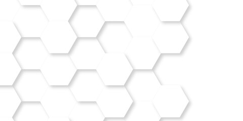 Vector white Hexagonal Background. Luxury White Pattern. 3D Futuristic abstract honeycomb mosaic white background. geometric mesh cell texture. modern futuristic wallpaper.