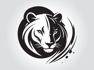 Black animals logo icon on white background