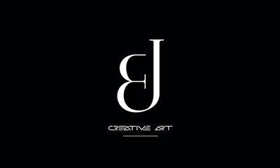 JE, EJ, J, E abstract letters logo monogram