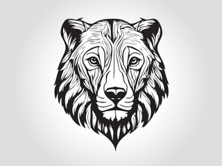 Black animals logo icon on white background