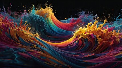 Colorful and Vibrant Sound Energy Graphic Wallpaper. Ideal for a Desktop wallpaper or Screensaver.