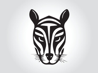 Black animals logo icon on white background