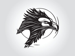 Black animals logo icon on white background