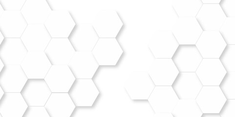 Honeycomb geometric white grid emboss hexagonal background. Vector abstract 3d white hexagon realistic mesh web cell hexagon honeycomb texture. 