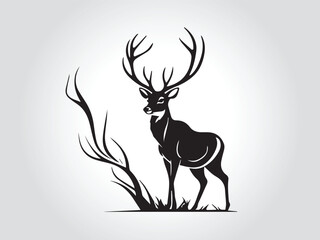 Black animals logo icon on white background