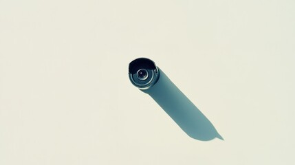 Minimalist Close-Up of a Watchful Camera Lens