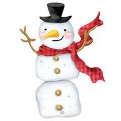 Snowman hand drawn 