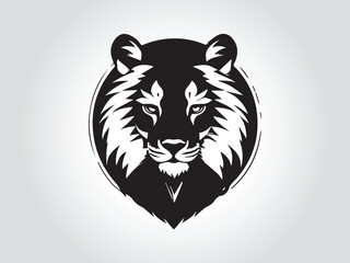 Black animals logo icon on white background