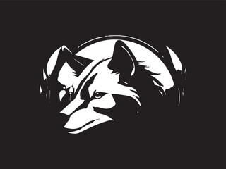 Black animals logo icon on white background