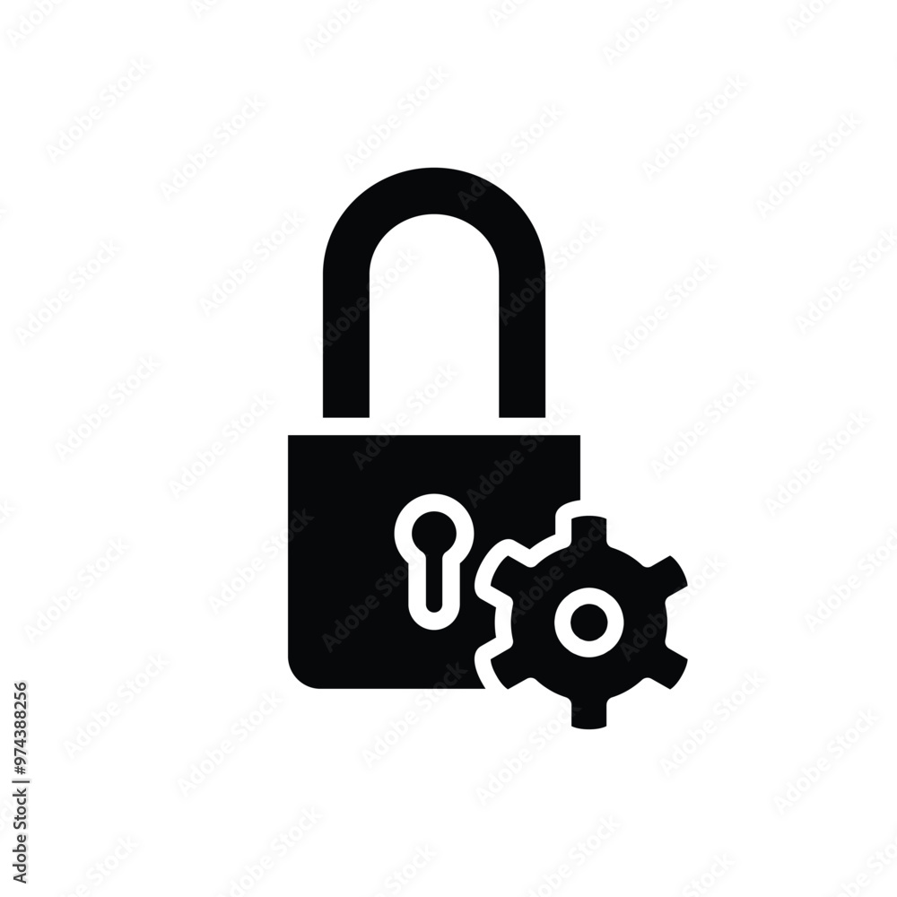 Poster privacy system protection solid icon vector design good for web or mobile app