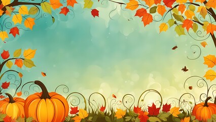 Illustration of season floral background design