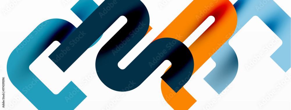 Poster wave lines minimal abstract background