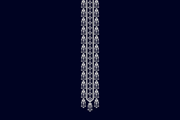 Neckline embroidery design for cloth fabric and textile
