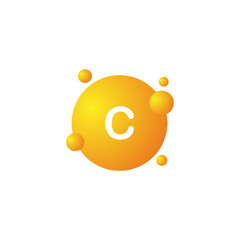 Carbon molecule icon. Molecule of Carbon. C. Chemical element. Chemistry and scientific research concept