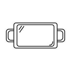 Fototapeta premium tray icon vector on white background