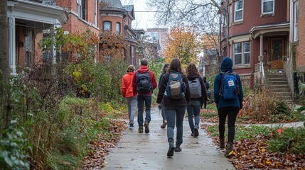 Obraz premium neighborhood canvass team boosts election drive, encourages voter participation, community outreach and advocacy for democratic support