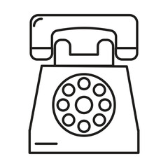 telephone icon vector on white background