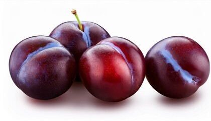 Fototapeta premium Fresh Plums with Clear Background