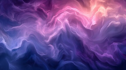Abstract design featuring swirling cosmic waves in vibrant purples, pinks, and blues with a luminous glow. Background.