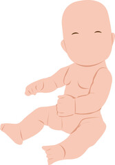kewpie doll illustration or clipart isolated on a transparent background.