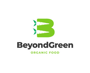 Initial Letter B with Carrot Icon for Organic Restaurant Logo Design Vector Illustration