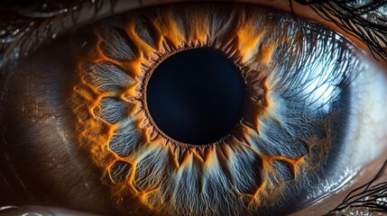 Intricate Vision: Hyper-Realistic Macro Photography Unveiling Cybernetic Iris.