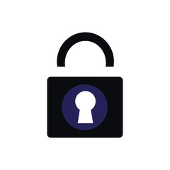 A padlock on white background