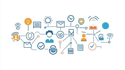 Networking Strategy thin line icon set. Containing networking plan, business outreach, goal setting, personal branding, professional growth, follow-up strategy