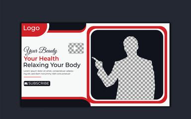 Vector modern digital Corporate YouTube video thumbnail. and social media post for promotion Business and web banner template.