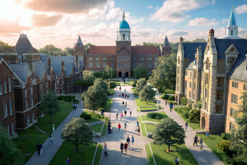 Fototapeta premium Lively University Campus