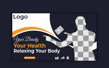 Vector modern digital Corporate YouTube video thumbnail. and social media post for promotion Business and web banner template.