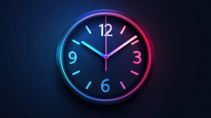 A clock face time icon showing 6 o'clock with strong, clean lines, symbolizing evening or winding down