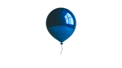 Obraz premium Floating Blue Balloon on Transparent Background – Symbolic Simplicity