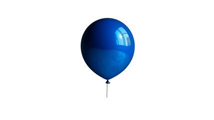 Floating Blue Balloon on Transparent Background &ndash; Symbolic Simplicity